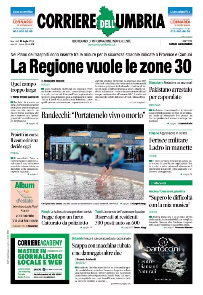 Prima-pagina-corriere umbria-del-2024-07-10